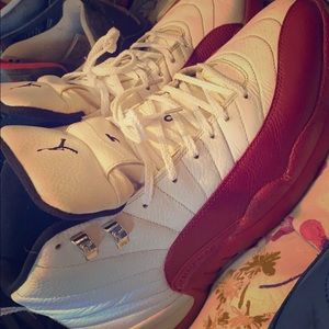 Red and white Jordan’s